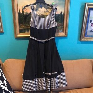 Trashy Diva Atlanta Dress in Black Gingham Size 10
